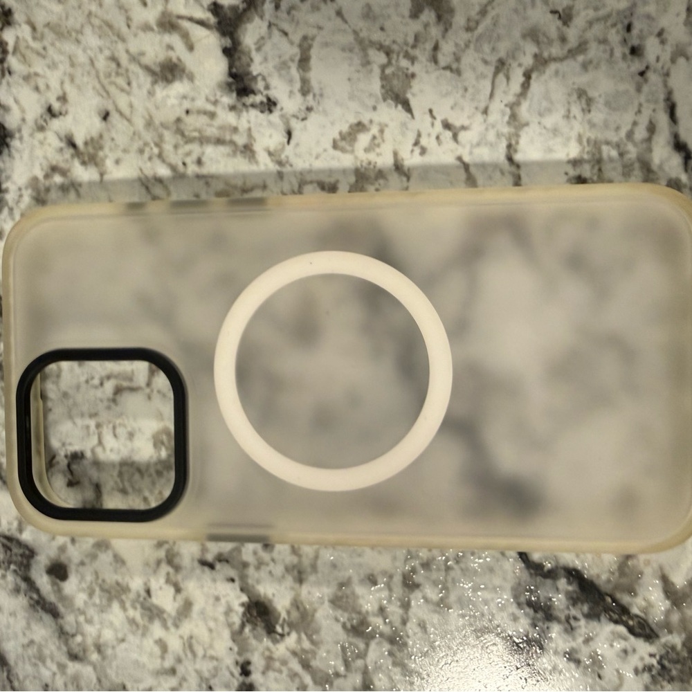 Frosted Phone Case with Black and White Accents